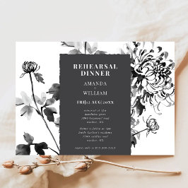Chrysanthemum Ink Art Probe Abendessen Einladung