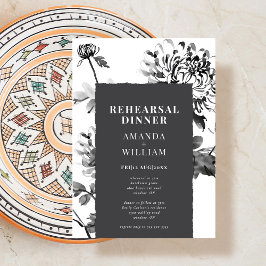 Chrysanthemum Ink Art Probe Abendessen Einladung