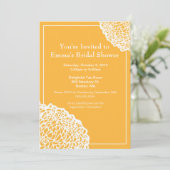 Chrysanthemum Invasion - Gold Einladung (Stehend Vorderseite)