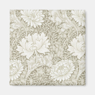 Chrysanthemum Ivory, William Morris Magnet