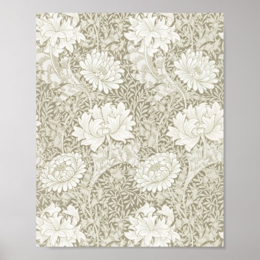 Chrysanthemum Ivory, William Morris Poster (Vorne)