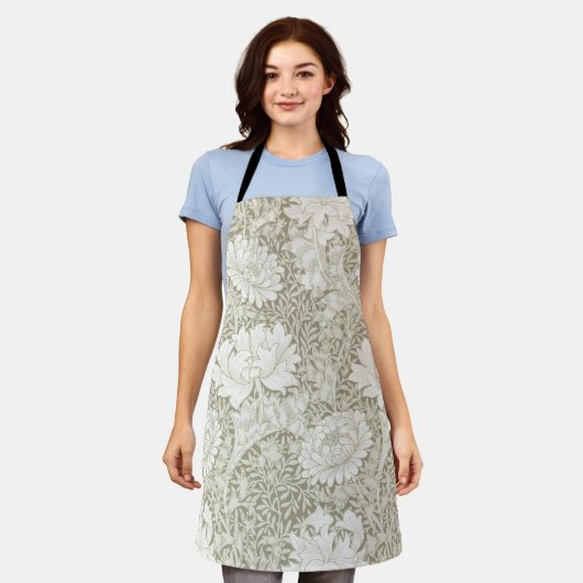 Chrysanthemum Ivory, William Morris Schürze (Getragen)