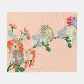 Chrysanthemum, japanisches Design Fleecedecke (Vorderseite (Horizontal))
