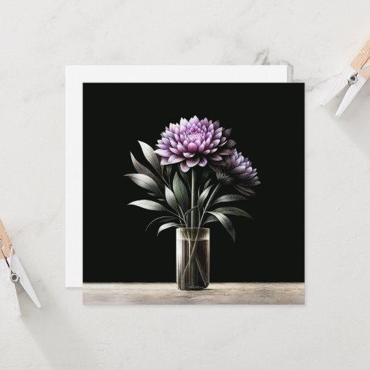 Chrysanthemum Karte (Vorderseite/Rückseite Beispiel)