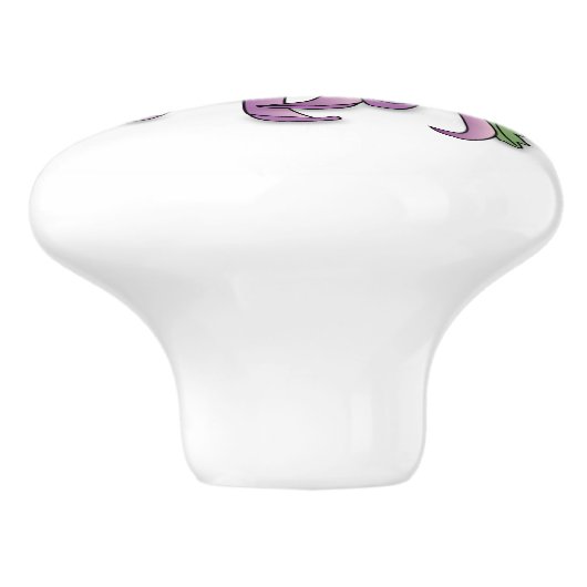 Chrysanthemum Keramikknauf (Seitenansicht)