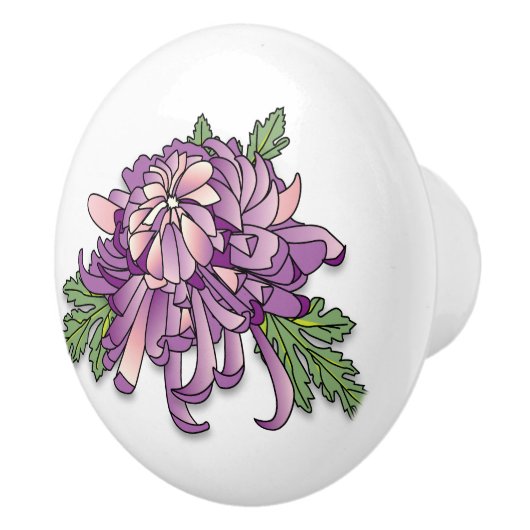 Chrysanthemum Keramikknauf (Rechts)