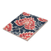 Chrysanthemum Kimono Muster Tile Fliese (Seite)