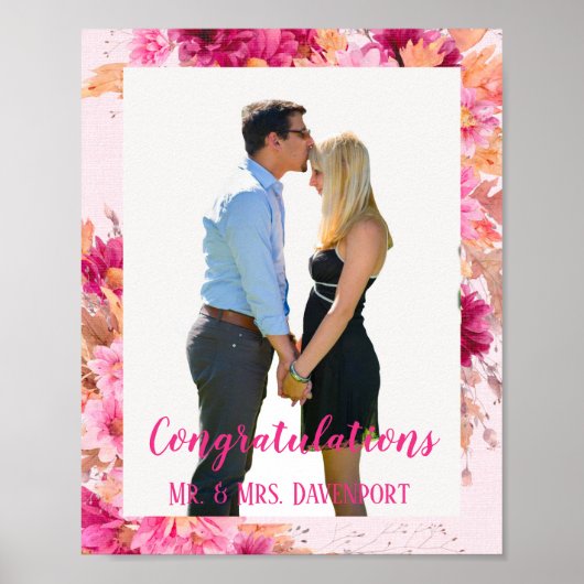 Chrysanthemum-Liebe in rosa Blütenpracht Poster (Vorne)