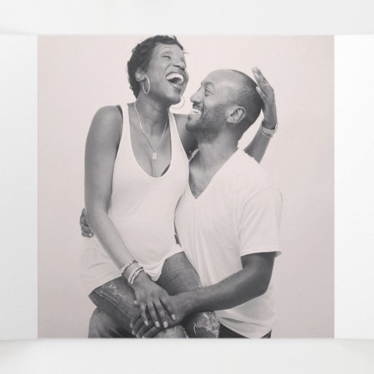 Chrysanthemum lila Blume zeichnend Dreifach-gefaltete Programmkarte (Innenseite Mitte)