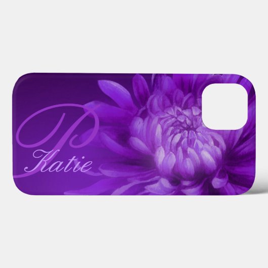 Chrysanthemum lila personalisierter Fall Case-Mate iPhone Hülle (Rückseite (Horizontal))