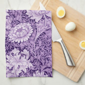 Chrysanthemum Lila, William Morris Geschirrtuch (Viertel Falte)