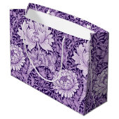 Chrysanthemum Lila, William Morris Large Gift Ba Große Geschenktüte (Rückseite Schrägansicht)