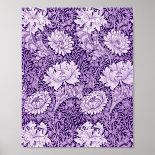 Chrysanthemum Lila, William Morris Poster