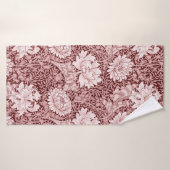 Chrysanthemum Maroon, William Morris Badehandtuch (Badehandtuch)