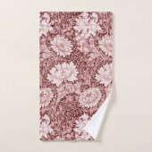 Chrysanthemum Maroon, William Morris Badhandtuch Set (Handtuch)
