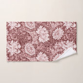 Chrysanthemum Maroon, William Morris Badhandtuch Set (Handtuch)