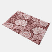 Chrysanthemum Maroon, William Morris Fußmatte (Schrägansicht)