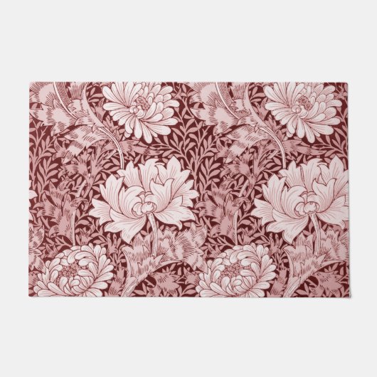 Chrysanthemum Maroon, William Morris Fußmatte (Vorderseite)