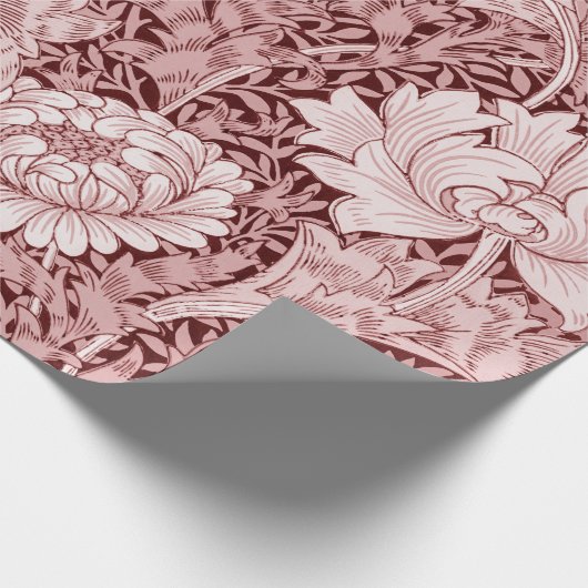 Chrysanthemum Maroon, William Morris Geschenkpapier (Ecke)