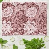 Chrysanthemum Maroon, William Morris Geschirrtuch (Gefaltet)