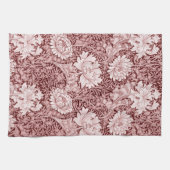 Chrysanthemum Maroon, William Morris Geschirrtuch (Horizontal)