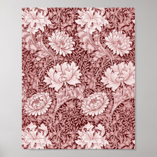 Chrysanthemum Maroon, William Morris Poster