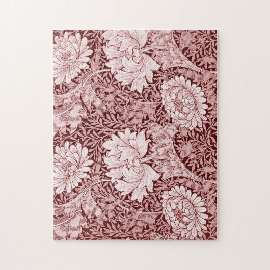 Chrysanthemum Maroon, William Morris Puzzle (Vertikal)