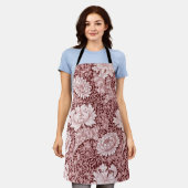 Chrysanthemum Maroon, William Morris Schürze (Getragen)