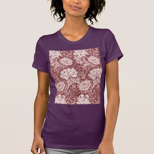 Chrysanthemum Maroon, William Morris T-Shirt (Vorderseite)