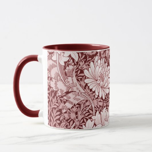 Chrysanthemum Maroon, William Morris Tasse (Links)