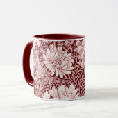 Chrysanthemum Maroon, William Morris Tasse (Vorderseite Links)
