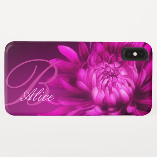 Chrysanthemum mauve benutzerdefiniertes iPhone-Geh Case-Mate iPhone Hülle (Rückseite (Horizontal))