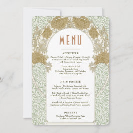 Chrysanthemum Menu Wedding Vintag Art Nouveau Inv Einladung