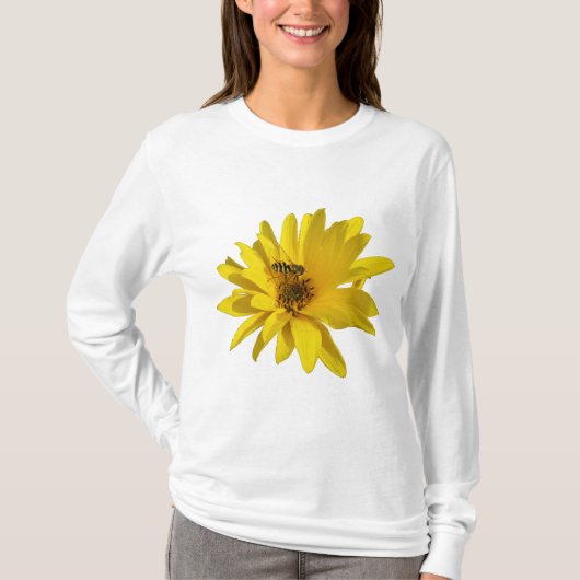 Chrysanthemum mit Hover Fly T-Shirt (Vorderseite)