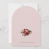 Chrysanthemum Monogram auf Mauve Chalk Einladung (Rückseite)