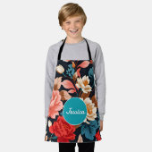 Chrysanthemum Mosaic Personalisiertes Muster Schürze (Getragen)