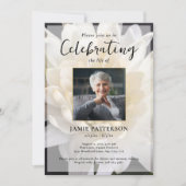 Chrysanthemum Mum Floral Celebration of Life Photo Einladung (Vorderseite)