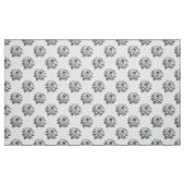 Chrysanthemum Muster - Monochrome auf Weiß Stoff (Fat Quarter (45,7 x 55,9 cm))
