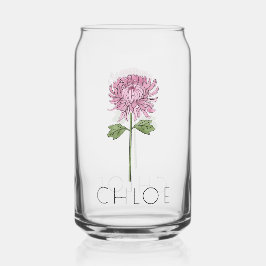 CHRYSANTHEMUM November Birth Blume Individuelle Na Dosenglas