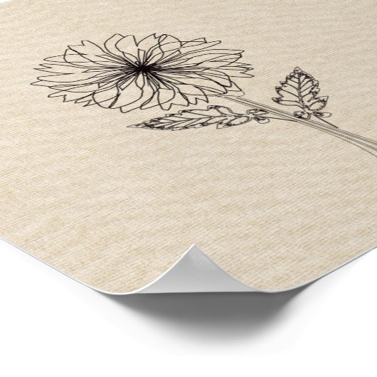 Chrysanthemum November: Blume Poster (Ecke)