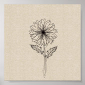 Chrysanthemum November: Blume Poster (Vorne)