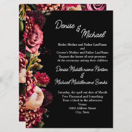 Chrysanthemum on Snow white Einladung