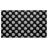 Chrysanthemum Pattern - Monochrome auf schwarz Stoff (Fat Quarter (45,7 x 55,9 cm))