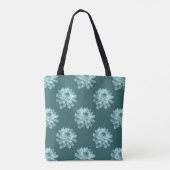 Chrysanthemum Pattern - Moss Green Tote Bag Tasche (Rückseite)