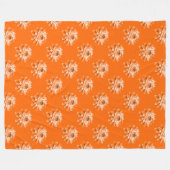 Chrysanthemum Pattern - Orange Fleecedecke (Vorderseite (Horizontal))