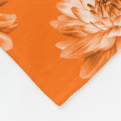 Chrysanthemum Pattern - Orange Fleecedecke (Ecke)