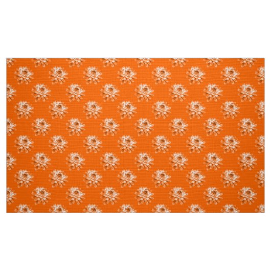Chrysanthemum Pattern - Orange Stoff (Fat Quarter (45,7 x 55,9 cm))