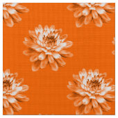 Chrysanthemum Pattern - Orange Stoff (Nahaufnahme)
