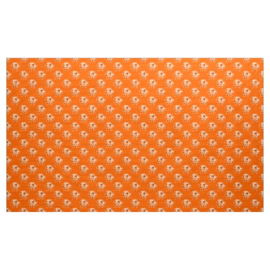 Chrysanthemum Pattern - Orange Stoff (Yard (91,4 cm))