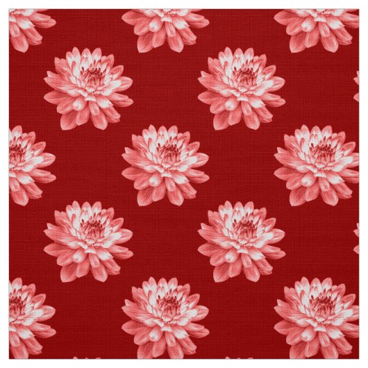 Chrysanthemum Pattern - Ruby Red Stoff (Muster)